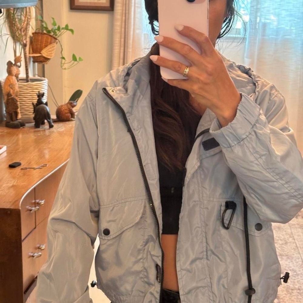 Athletic cropped jacket Ice Blue